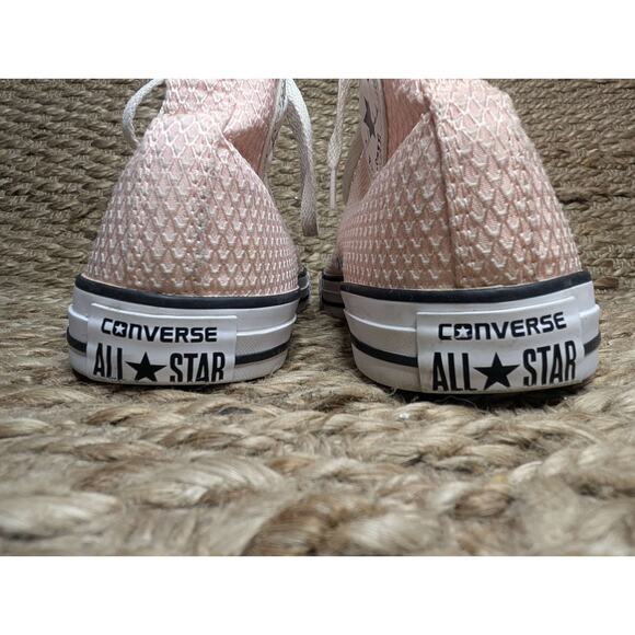 Converse All Star Hi Top Women Size 10 Pink Waffle Knit Upper Super Clean - Picture 9 of 11